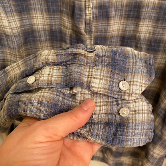 Peter Millar Collection 100% linen button down shirt business casual preppy - Picture 5 of 12